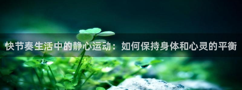 快节奏生活中的静心运动：如何保持身体和心灵的平衡